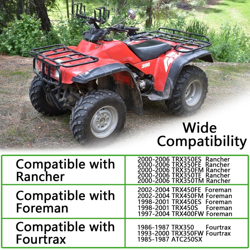 HOOAI كربريتر رانشر 350 متوافق مع رانشر 2000-2006 Trx350es Trx350fe Trx350fm فورمان Trx450fe Trx450fm Trx450es فورتركس ل ATV 4 أشواط 4 عجلات قطع غيار مع فلتر زيت هواء - Image 2